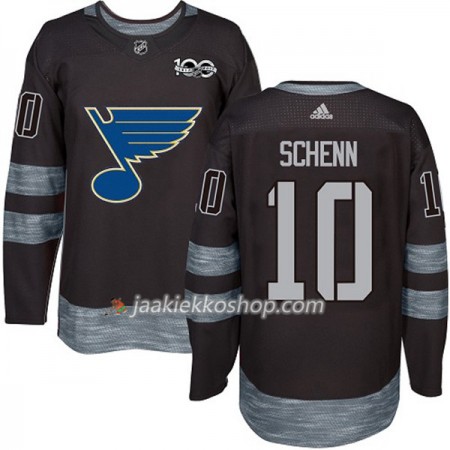 Miehille NHL St. Louis Blues Pelipaita Brayden Schenn 10 1917-2017 100th Anniversary Adidas Musta Authentic